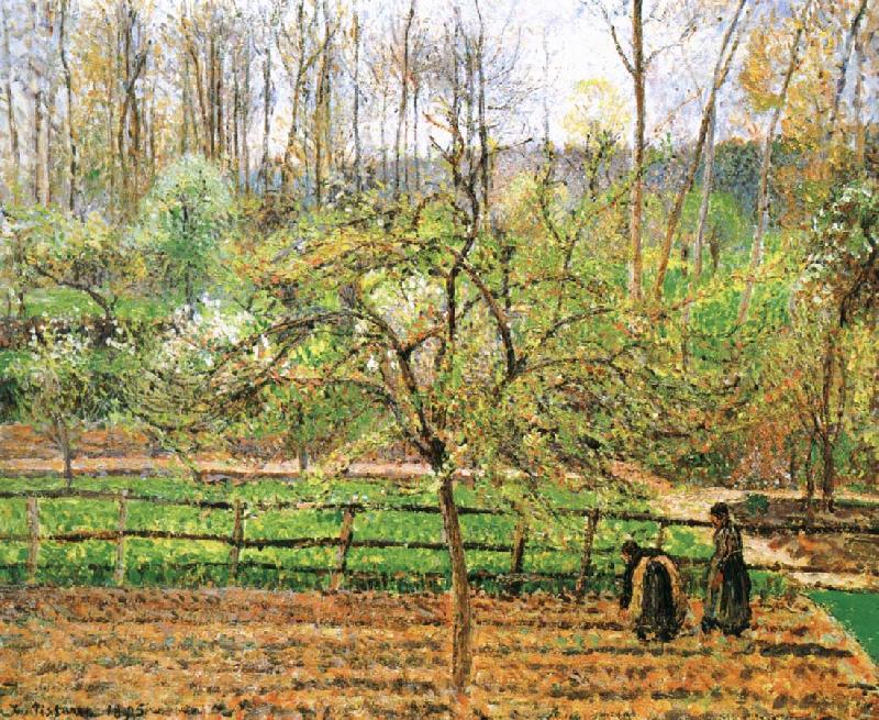 Camille Pissarro Women in the spring of the fence Norge oil painting art